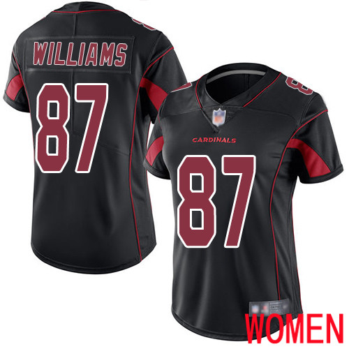 Arizona Cardinals Limited Black Women Maxx Williams Jersey NFL Football #87 Rush Vapor Untouchable->women nfl jersey->Women Jersey
